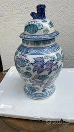 Vaso Porcellana Cinese Zenzero Pesci Rossi Anni 70