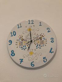 Orologio da parete in ceramica sarda