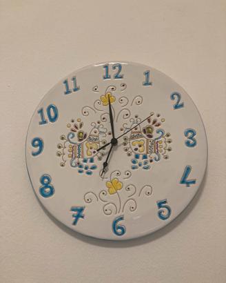 Orologio da parete in ceramica sarda