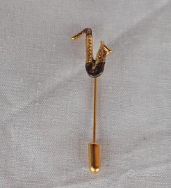 Spilla argento 800 sassofono  