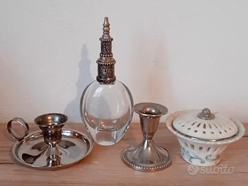 VECCHI PORTA CANDELA ED ESSENZE PROFUMATE