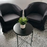 2 Poltrone Ikea Tullsta + fodere con cuscinetto
