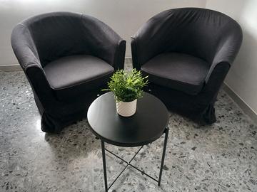 2 Poltrone Ikea Tullsta + fodere con cuscinetto