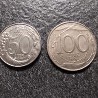 50 Lire e 100 Lire Turrita 1996 Italia
