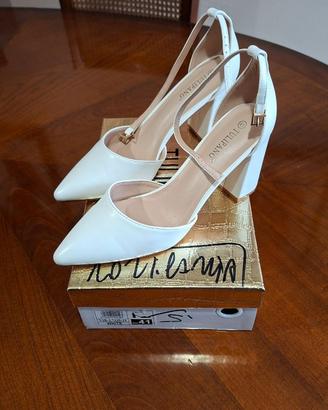 Scarpe bianche décolleté da sposa