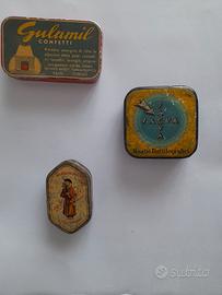 Vecchie scatoline in latta