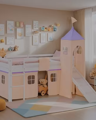 Letto come nuovo/rosa e lilla