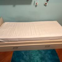 Letto singolo con secondo letto estraibile