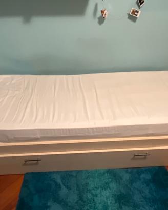 Letto singolo con secondo letto estraibile