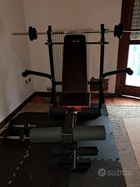 panca palestra tappeto  crunch