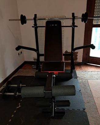 panca palestra tappeto  crunch
