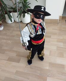 Vestito di carnevale da zorro elegante 5 anni