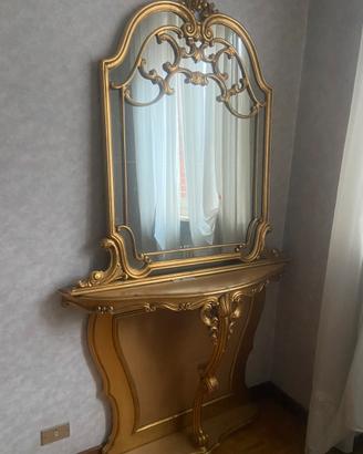 specchio e console vintage