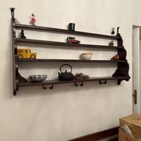 Credenza a muro di legno massello e Ghisa