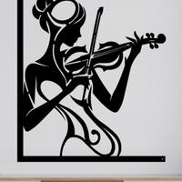 La violinista quadro in metallo 