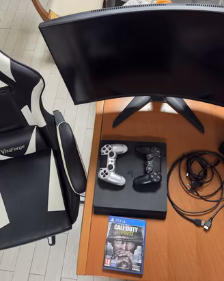 Monitor MSI 32"Curvo + PS4 1tb slim + sedia gaming