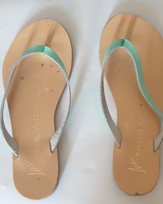 Sandali Infradito in Cuoio NICOLAS LAINAS - Tg 35 