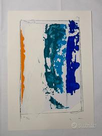 Mario schifano - serigrafia materica a smalto