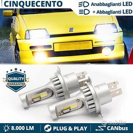 Kit LED H4 Per FIAT CINQUECENTO ANABBAGLANTI +ABBA