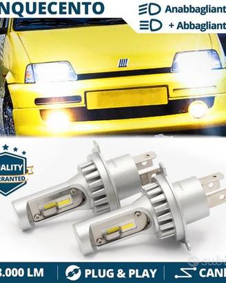 Kit LED H4 Per FIAT CINQUECENTO ANABBAGLANTI +ABBA