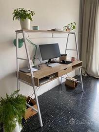 Scrivania tavolo  nordic metallo bianco minimal