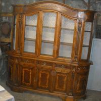 CREDENZA VETRINA A 2 CORPI RIVESTITA