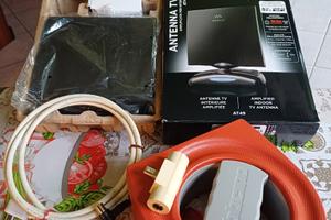Antenna tv amplificata con accessori