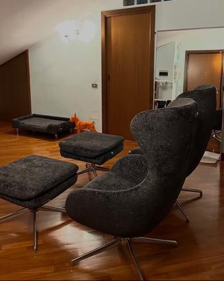 Coppia di poltrone Sofà con pouf – acquistate nel