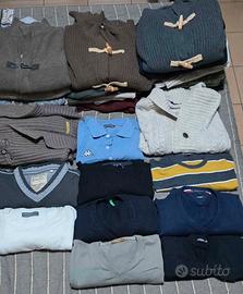 Lotto 25 maglie e maglioni XL varie marche