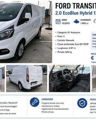Ford Transi Custom 2.0 EcoBlue Hybrid 130 CV