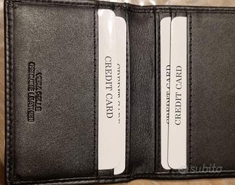 Porta carte di credito in pelle, nuovo, da 36 A 16