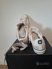 Scarpe Converse Nuove Baige/biance