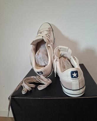 Scarpe Converse Nuove Baige/biance