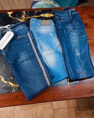 Set di 3 jeans donna tg. S