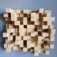 pannello diffusore acustico tipo skyline  3d