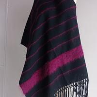 Scialle in Angora tessuta a telaio d'epoca