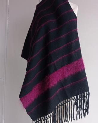 Scialle in Angora tessuta a telaio d'epoca