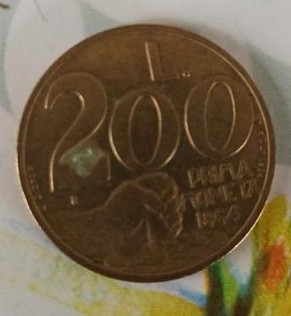 moneta da 200 lire San Marino 1991
