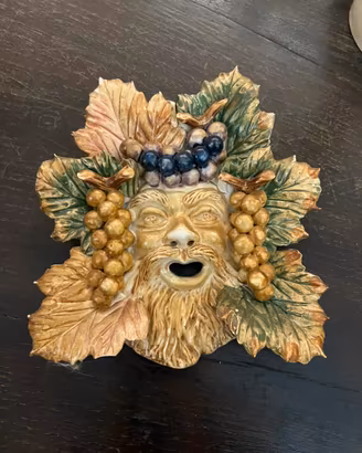 Maschera ceramica Bacco