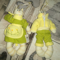 Coppia di gatti decorativi