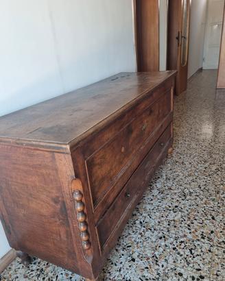 Como Cassettone fine ' 800 in Noce Massello-