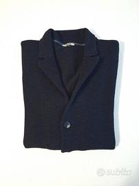 Cardigan Giacca Uomo AGE Blu Scuro Maglia Lavorata