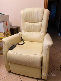 Poltrona in pelle relax elettrica