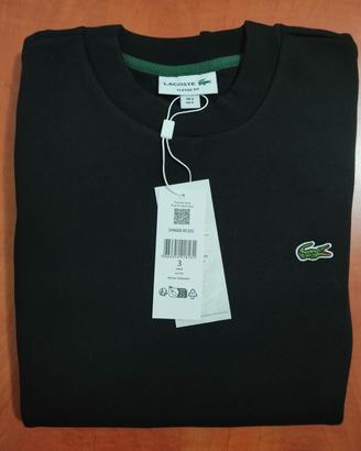 Felpa Lacoste uomo tg 3/S colore nero girocollo 