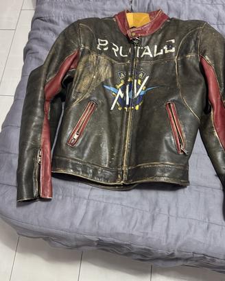 Giubbotto pelle moto MV Agusta