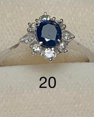 Antico gioiello in oro 18Kt brill. e zaff. - N20