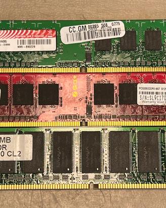 Memorie RAM Tre Banchi diverse tipologie