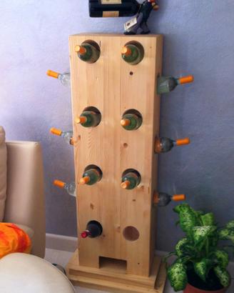 Portabottiglie in legno lamellare