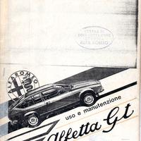 Alfetta GT  prima serie - libretto  manutenzione