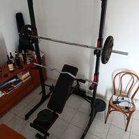 Half Rack con panca asta e pesi
